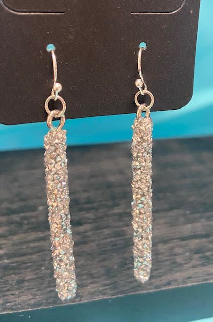 Sparkling Long Stem Earrings Ast