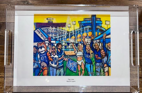 Acrylic Tray with 11x17 University of Memphis Insert by David Lynch