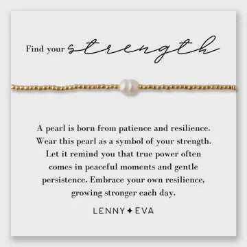 Intentions Cord Bracelet-Pearl