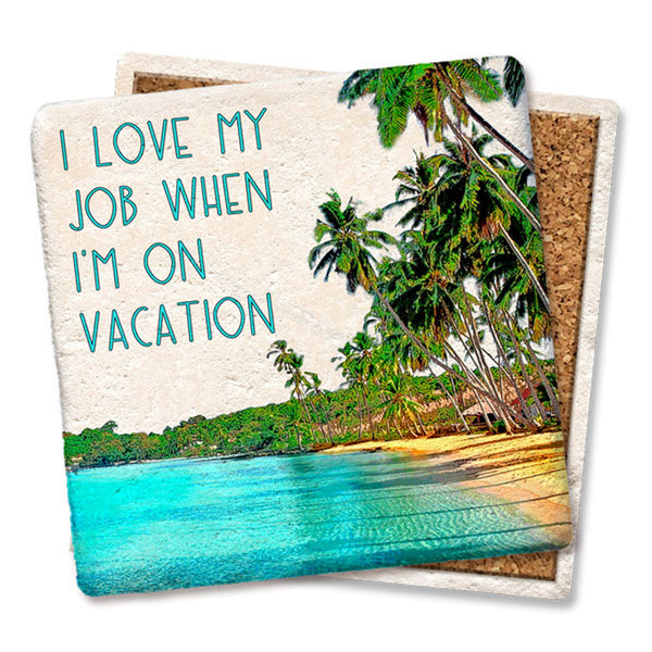 Lake Vacation Life Ceramic Coaster