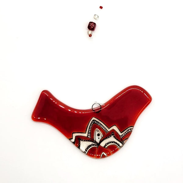 Fused Glass Bird Suncatcher 6 asst. colors