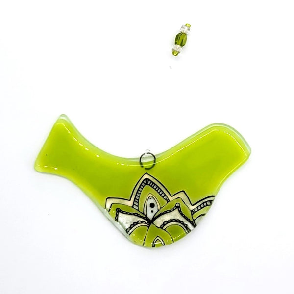 Fused Glass Bird Suncatcher 6 asst. colors