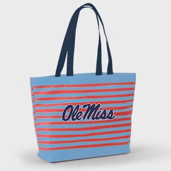 Tatum Wavy Striped Collegiate Tote