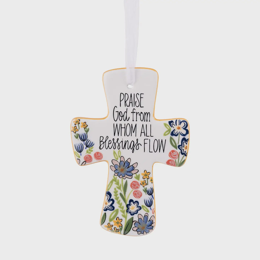 Ceramic Cross Praise God