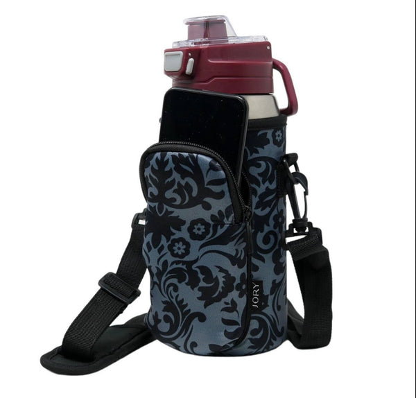 On the Go Neoprene Crossbody Bag holds Phone, drinks, keys, wallet
