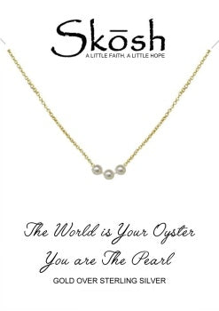 The World Is Your Oyster 3 Pearl Necklace