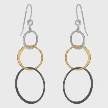 Mixed Metal Bubble Earring