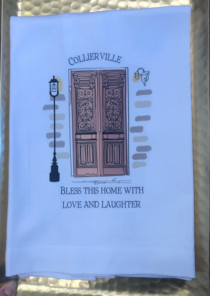 Yellow Door-Bless This Home Tea Towel