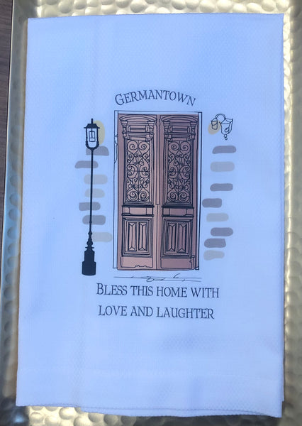 Yellow Door-Bless This Home Tea Towel