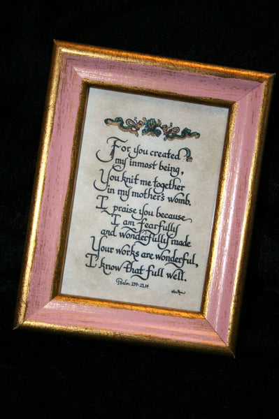 "For You Created my Inmost Being..."