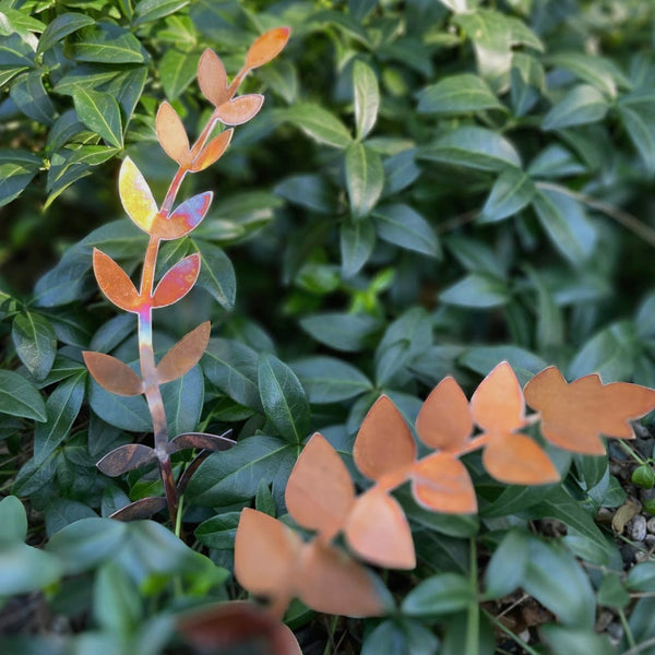 Copper Fern Garden Stake Medium Teardrop