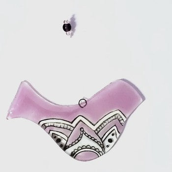 Fused Glass Bird Suncatcher 6 asst. colors