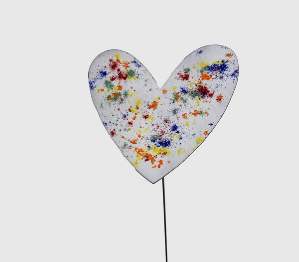 Medium Copper Hand painted Enamel Hearts Ast