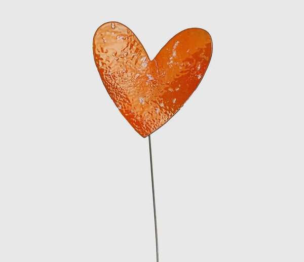 Medium Copper Hand painted Enamel Hearts Ast