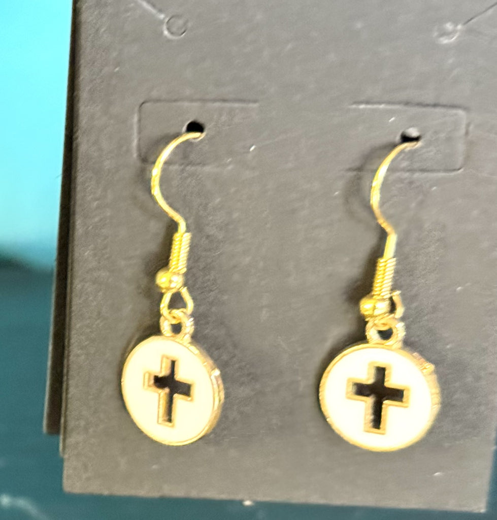Circle Cross Earrings Asst.