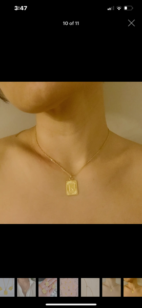 Art Deco Initial Necklace