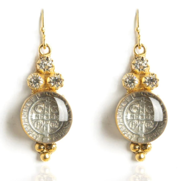 Lucia Earrings Gold or Silver & Clear VSA