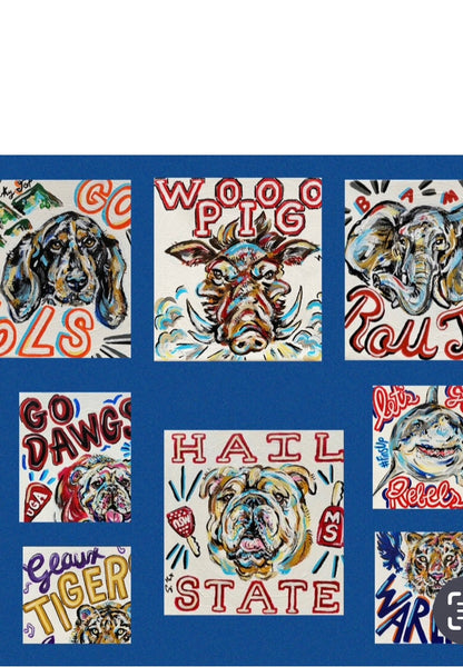 Pop Art College Mascot Prints By Natalie Cooper