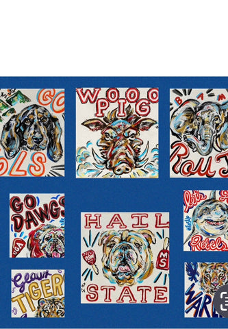 Pop Art College Mascot Prints By Natalie Cooper