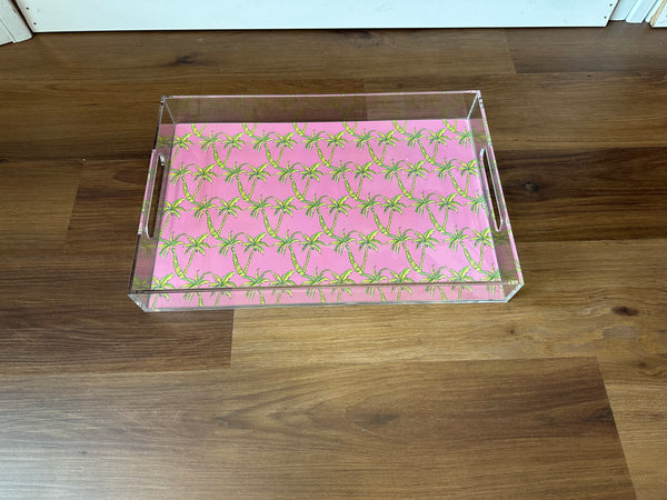 Acrylic Serving Tray for Interchangeable Artwork Inserts