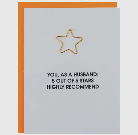 Husband Card Star Clip