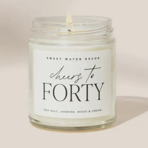 Cheers to 40 Forty -9 0z Soy Candle