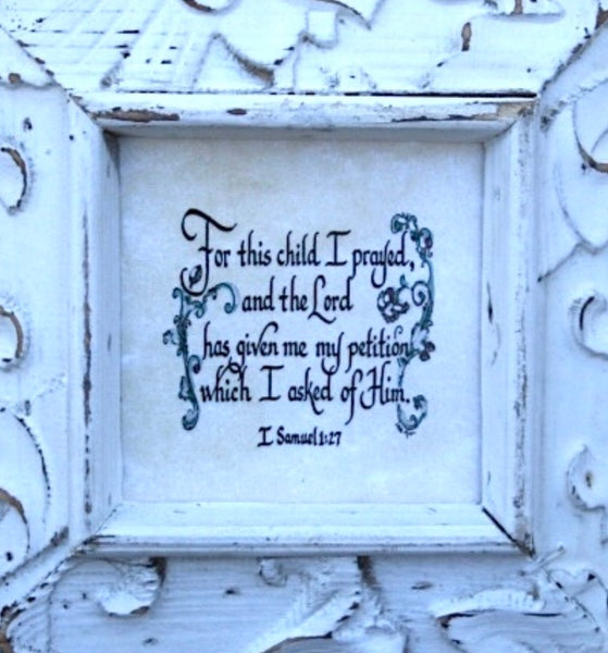 "For This Child I Prayed..." Square Frame