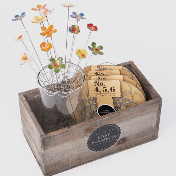 Copper Enamel Painted Colored Flowers