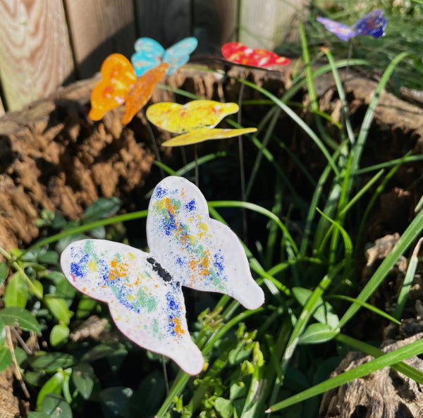 Copper Enamel Painted Butterfly