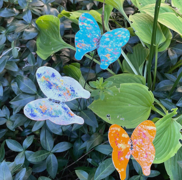 Copper Enamel Painted Butterfly