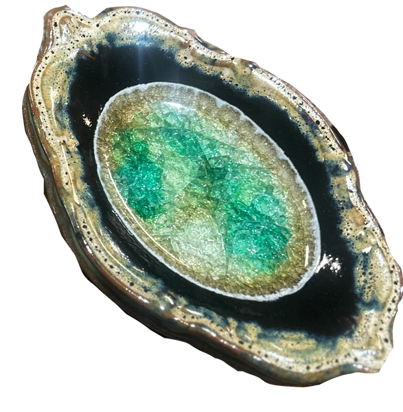 Pottery Artisan Oval  Dish