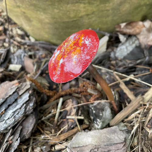 Small Enamel Painted Mushrooms