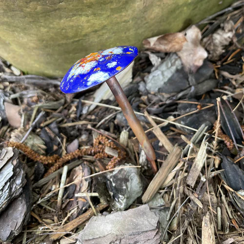 Small Enamel Painted Mushrooms