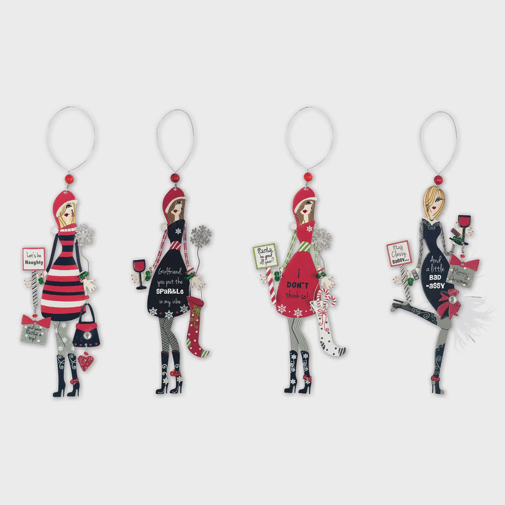 Sassy Girlfriend's Ornament  Asst