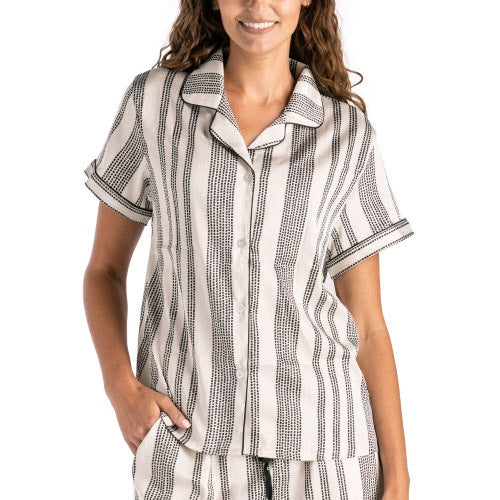 Overnight Oasis Satin Pajama Top Hello Mello