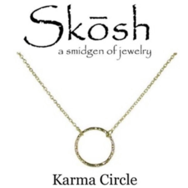 Karma Circle Necklace Sterling Gold Or Silver