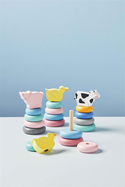 Duck Wood Stacking Rings Toy Set