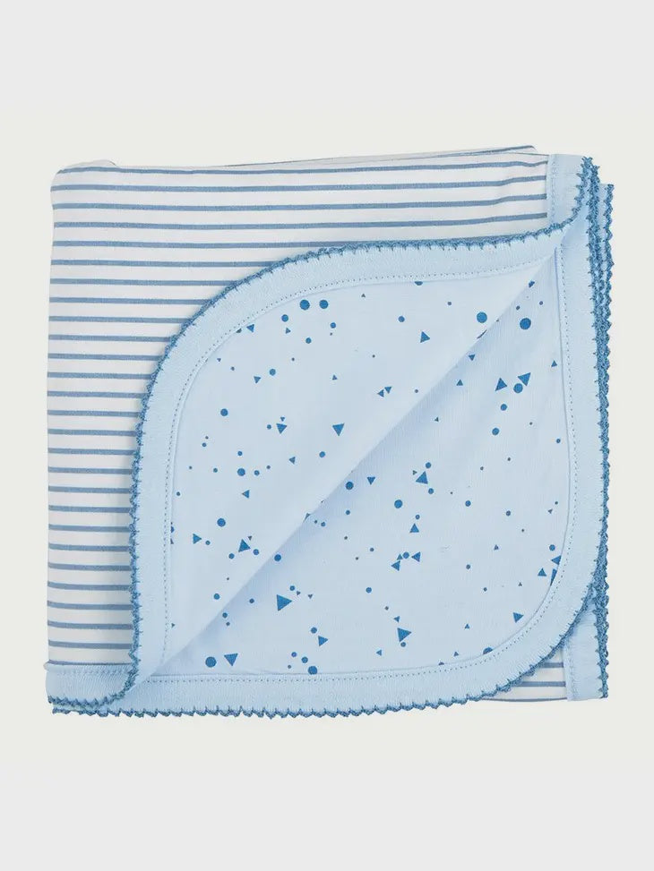 Blue Geo Reversible Blanket