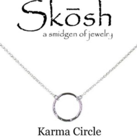 Karma Circle Necklace Sterling Gold Or Silver