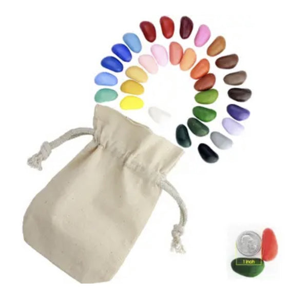 32 Crayons Rocks in Muslin Bag