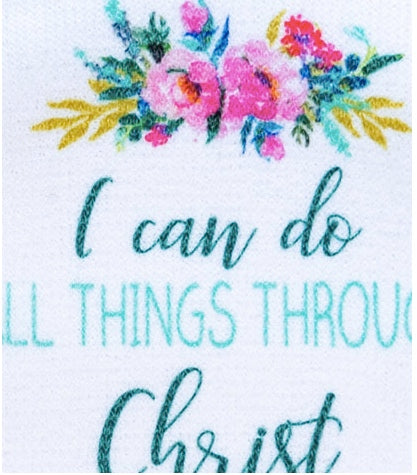 Scripture Socks I Can Do All Things Through Christ