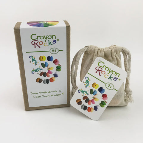 24 Crayon Rocks in Muslin Bag