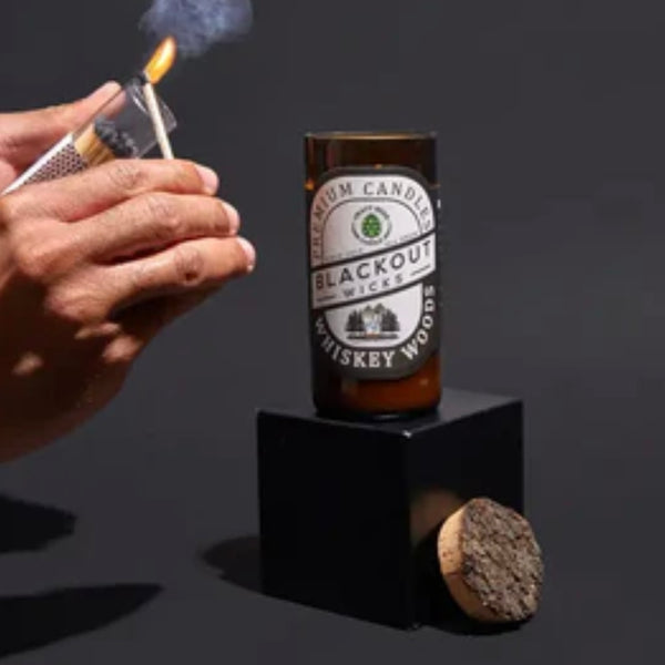 Recycled Beer Bottle Candle Fireside Marshmallow