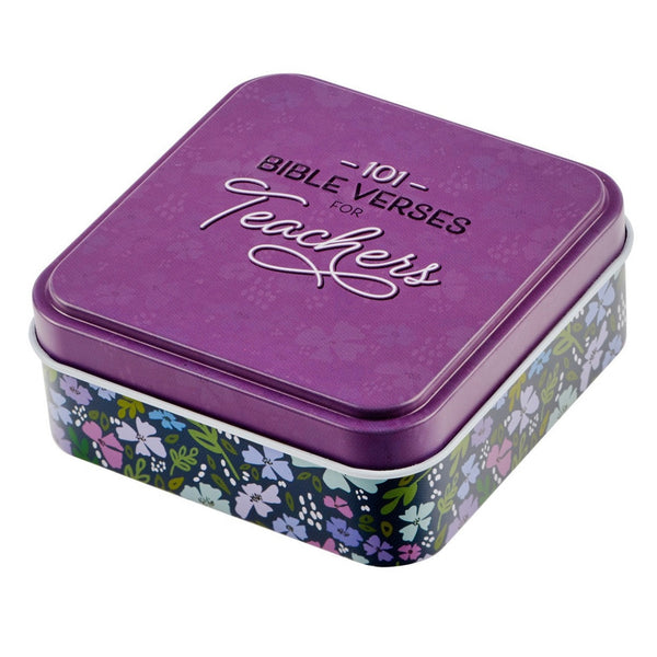 Bible Verses for Teachers in Decorative Tin
