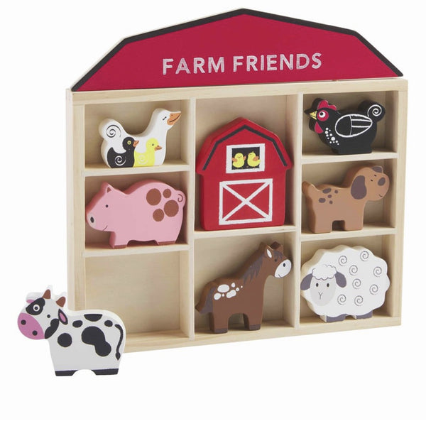 Wood Farm Animal Set Mudpie