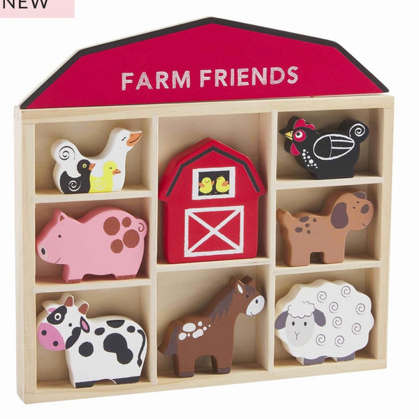 Wood Farm Animal Set Mudpie