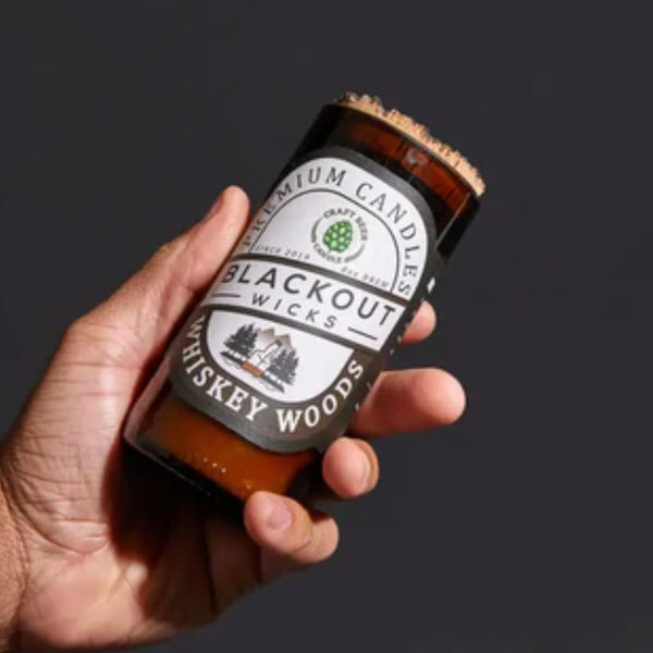 Recycled Beer Bottle Candle Fireside Marshmallow
