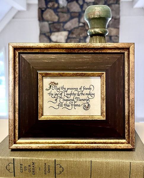 "May the presence of friends... fill this home." framed Home Blessing