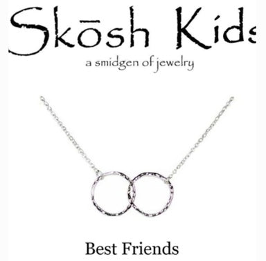 Kids Mother Daughter Necklace 2 Interlocking Circles