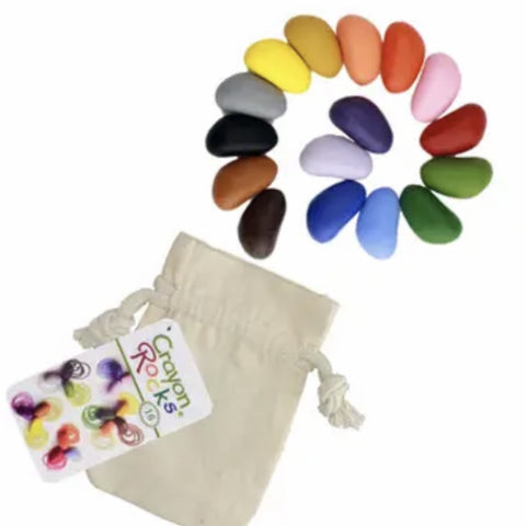 16 Crayon Rocks in Muslin Bag